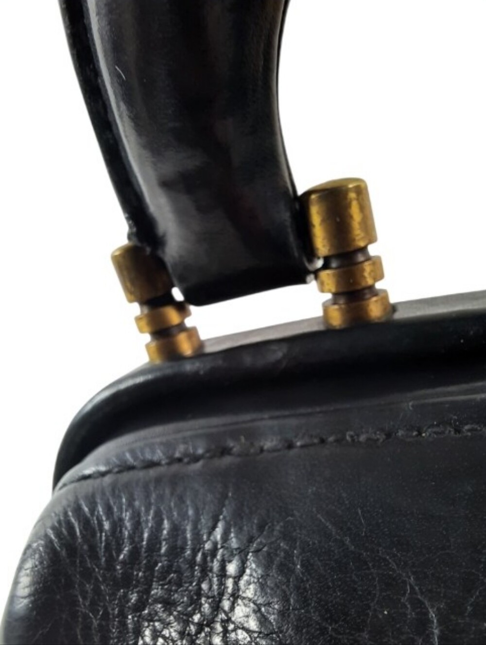 90's ETIENNE AIGNER Doctors Bag Frame Vintage Gladstone Top Handle Satchel - Picture 6 of 16